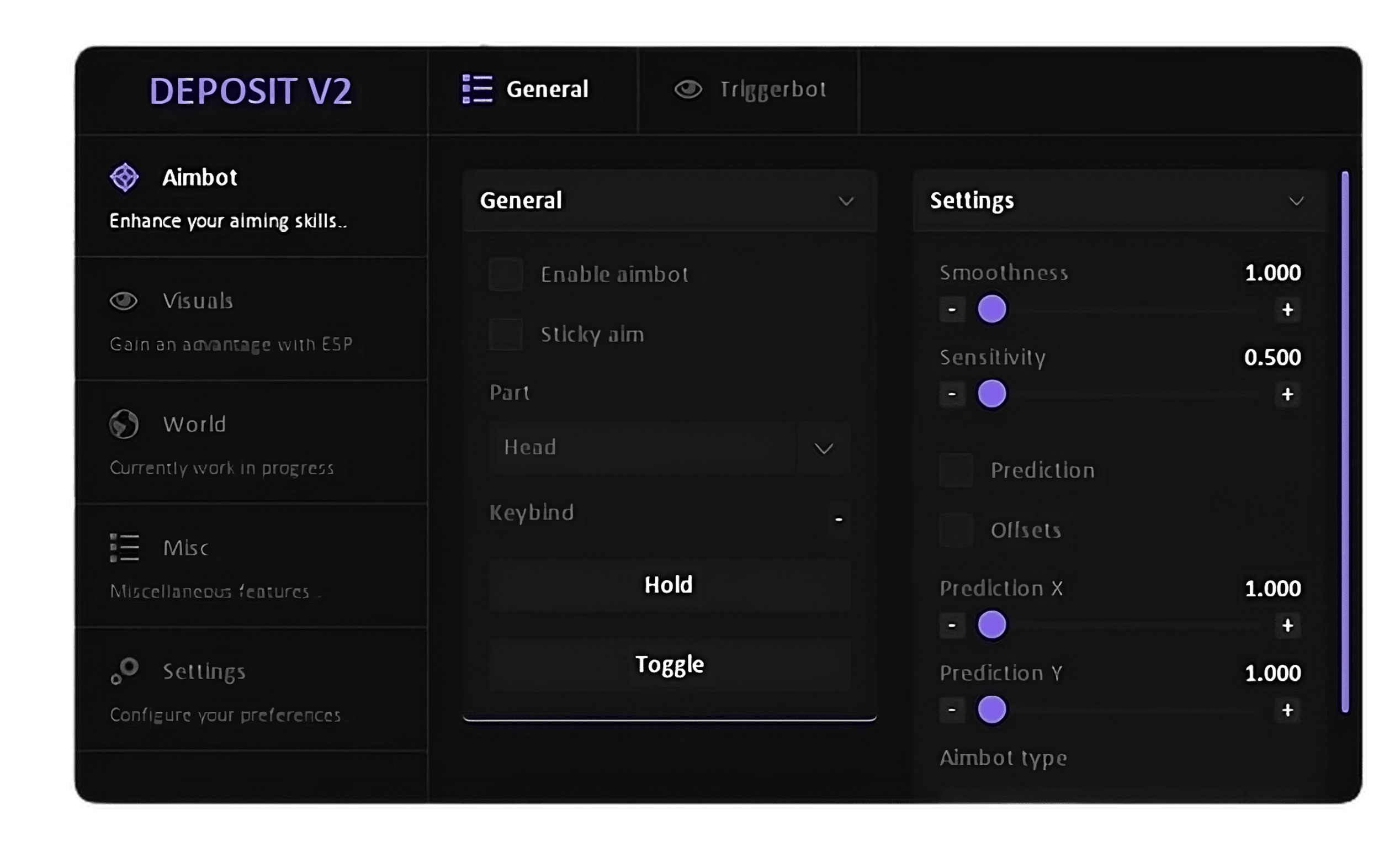 Screenshot of Deposit UI